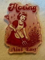 Acrylic flatback: happy, peace, hippie, inspirational