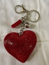 Rhinestone keychains with hardware and tassel