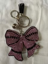 Rhinestone keychains with hardware and tassel