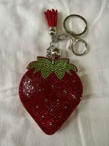 Rhinestone keychains with hardware and tassel