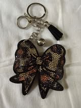 Rhinestone keychains with hardware and tassel