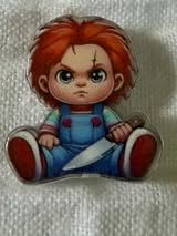 acrylic focal double sided beads: Horror