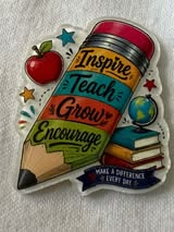 Teacher & Educator Acrylic Flatback Charms for DIY Crafts & Badge Reels