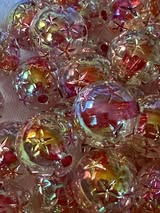 16mm UV Coated Etched Star Beads with Gold Accents | Fluffy Stuff VT