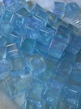 14mm ab coated cube beads
