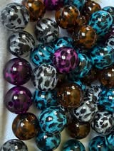 16mm leopard print beads