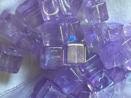 14mm ab coated cube beads