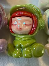 3D SP Flower Girl Focal Beads – Velvet & Glossy Craft Beads for Pens & Keychains