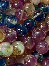 16mm Gold Foil Flake Acrylic Beads for DIY Beadable Pens | Fluffy Stuff VT