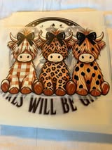 DTF 10" Cows | Ready to Press Heat Transfers | Fluffy Stuff VT