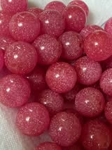 16mm resin gold glitter beads