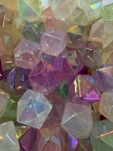 14mm Sky Blue Hexagon Luminous Beads | Glow in the Dark Craft Supplies