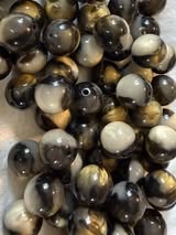 16mm resin cat’s eye tri-color marbled bead
