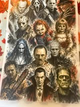 DTF heat press prints: Horror, fall (some xmas)