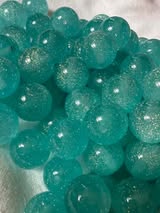 16mm resin gold glitter beads
