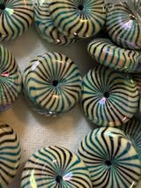 8mm x 22mm Acrylic Focal Beads | Boho Brown, Teal & Cream Craft Supplies