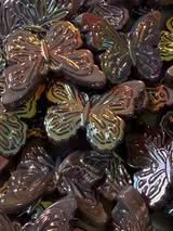 22mm Iridescent Butterfly Focal Beads | Brown & Gray DIY Craft Supplies