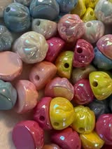 16mm UV Coated Dumpling Beads – Colorful Glossy Acrylic Beads for Pens & Crafts