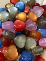 14mm Cat's Eye Heart Beads for DIY Beadable Pens, Keychains & Jewelry