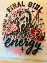 DTF heat press prints: Horror, fall (some xmas)