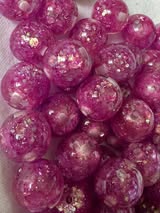 16mm chunky glitter filled with holographic material resin beads.
