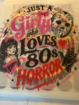 DTF heat press prints: Horror, fall (some xmas)