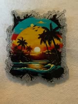 Acrylic flatback: seasonal scenes