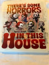 DTF heat press prints: Horror, fall (some xmas)
