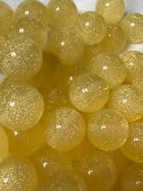 16mm resin gold glitter beads
