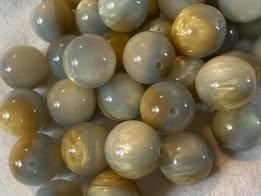 16mm resin cat’s eye tri-color marbled bead