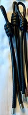 PU Leather Cord Tassels with Metal End Caps | Fluffy Stuff VT