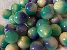 16mm resin cat’s eye tri-color marbled bead
