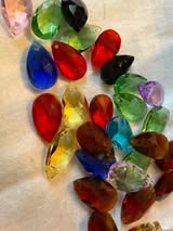 22mm glass teardrop prism with hole