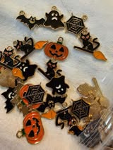 Enamel paint and metal pendant charms
