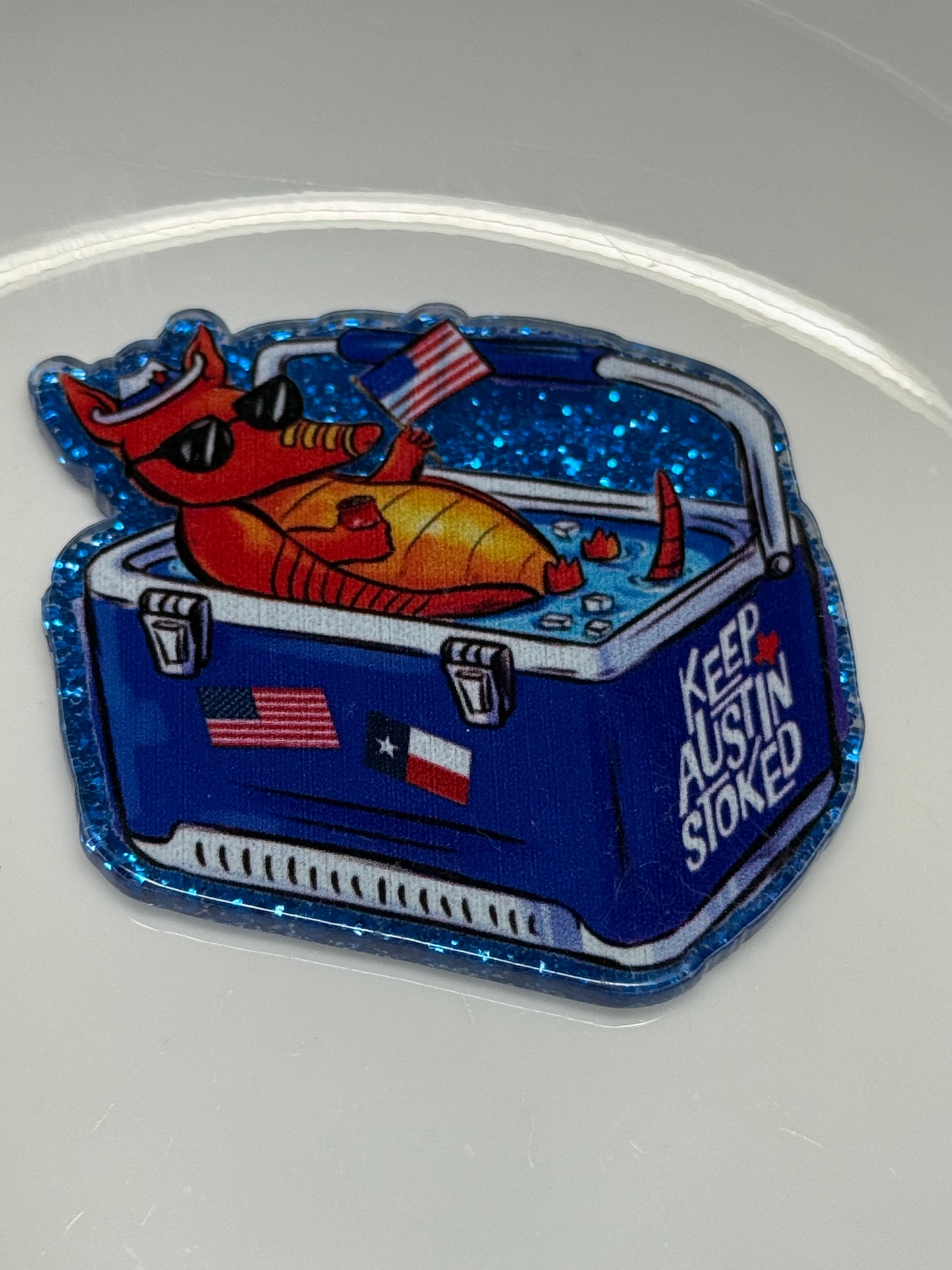 badge reel glitter acrylics new 12/22/25, 12/27/25, 1/2/26