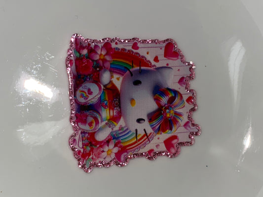 Hello kitty rainbow badge reel