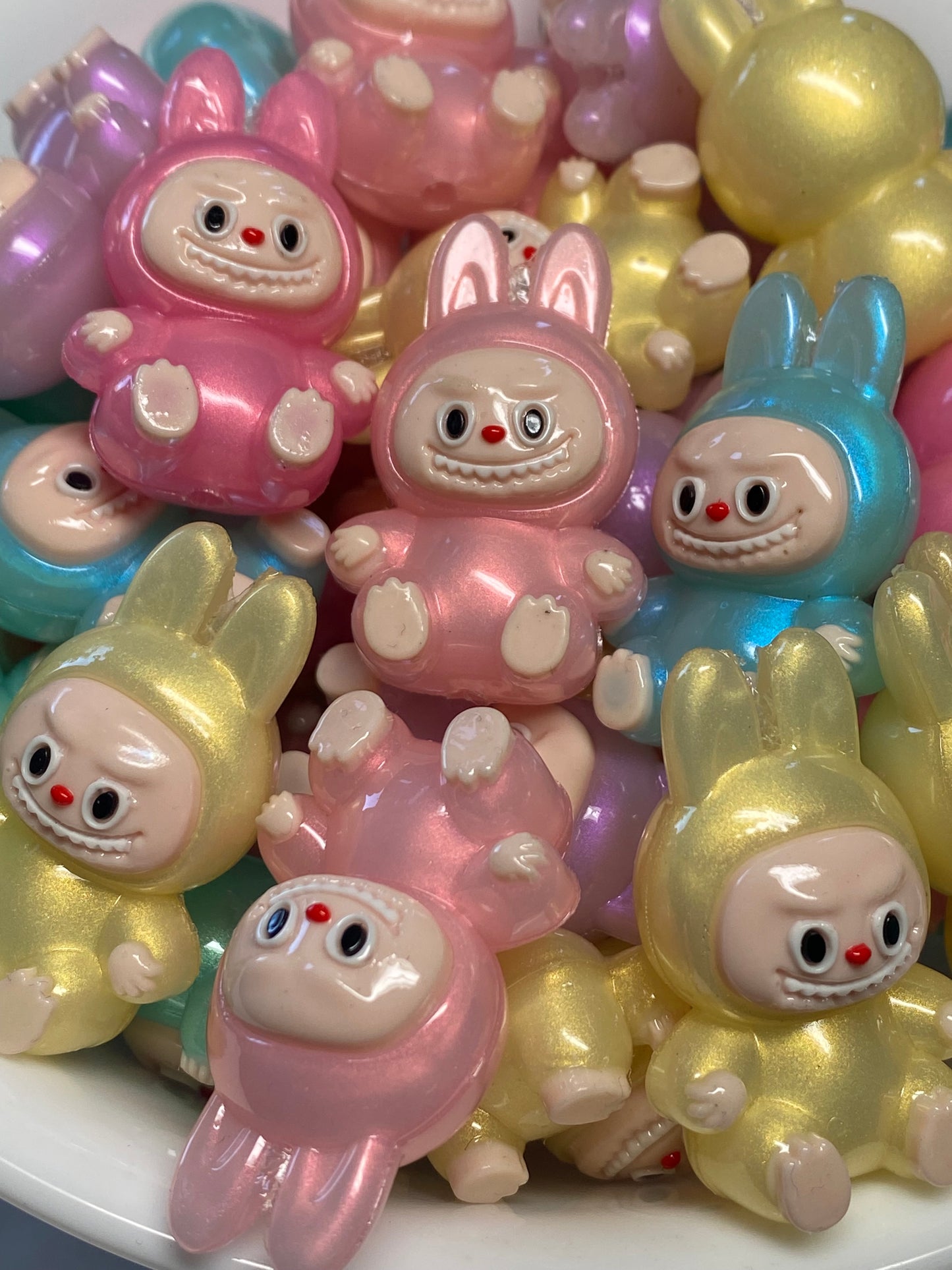32mm rubber labubu bead