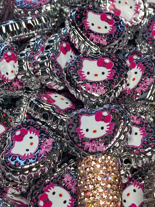 23mm HK chrome heart bead