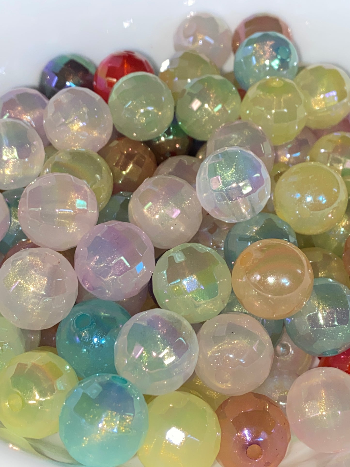 14mm sky luminous disco beads