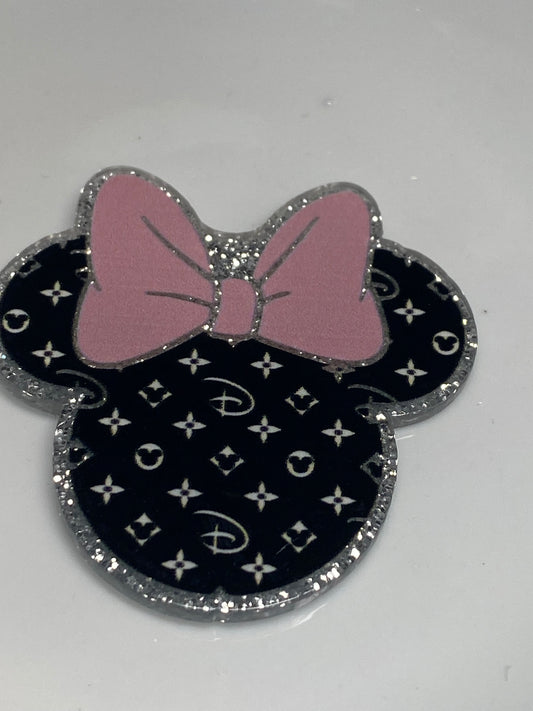 Designer badge reel acrylic flat backs