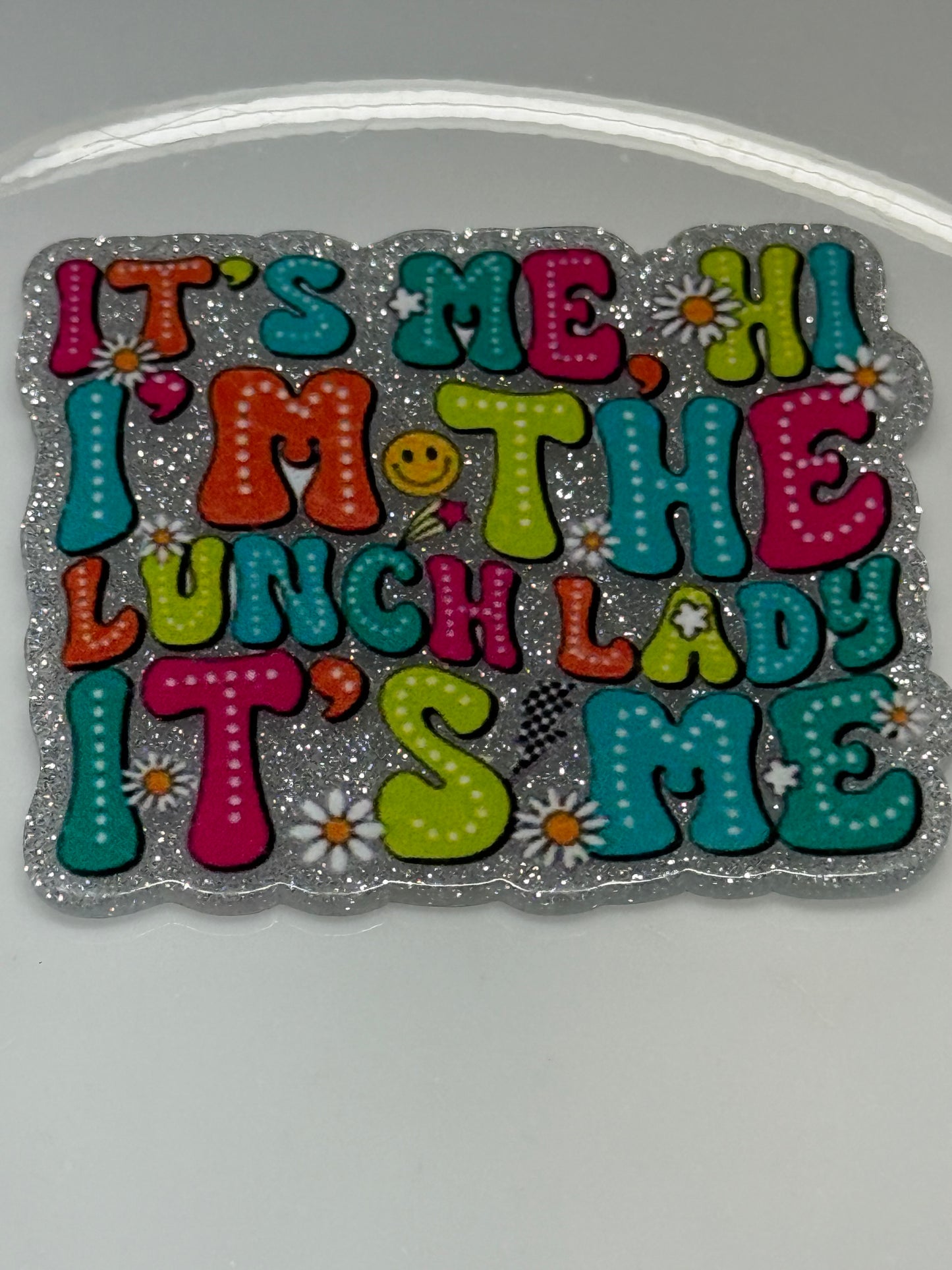 badge reel glitter acrylics new 12/22/25, 12/27/25, 1/2/26