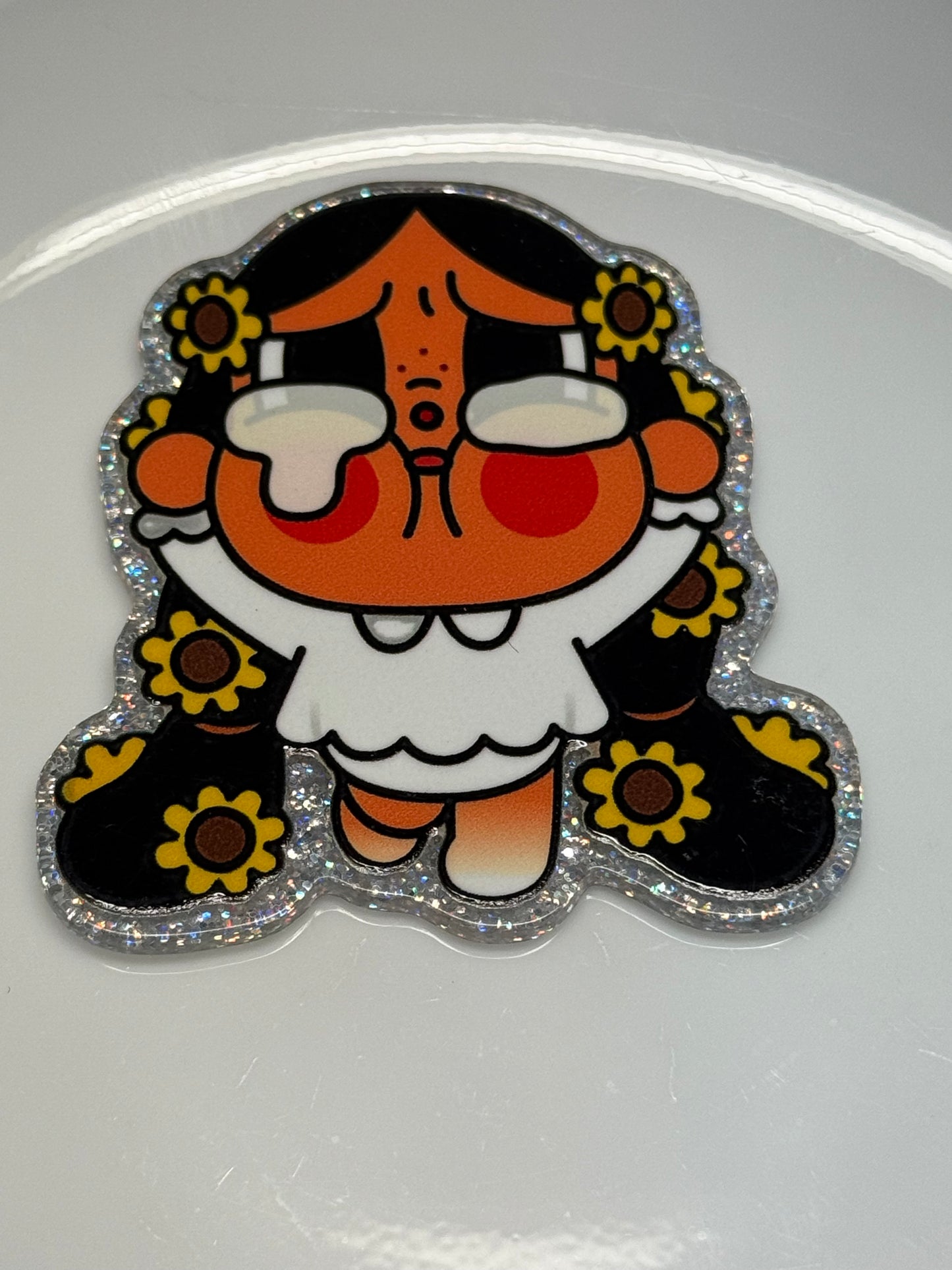 badge reel glitter acrylics new 12/22/25, 12/27/25, 1/2/26