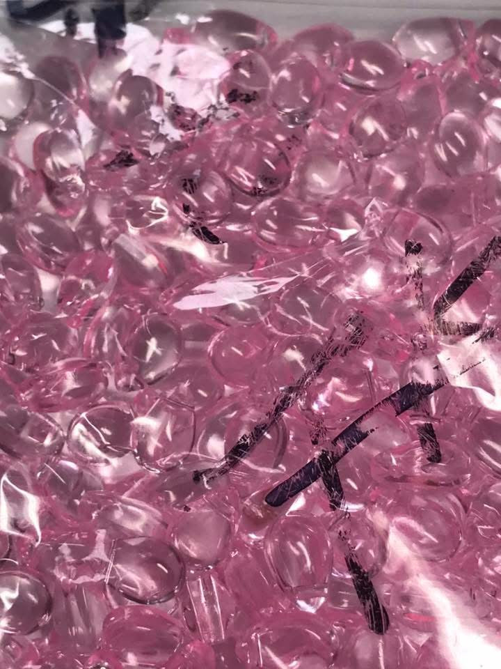 3cm glass water droplets with hole