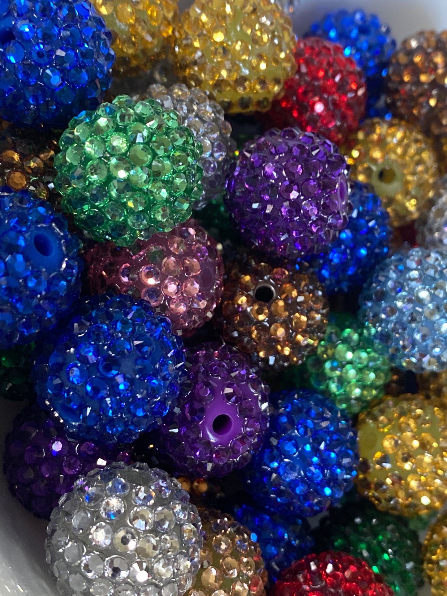 20mm acrylic rhinestone beads