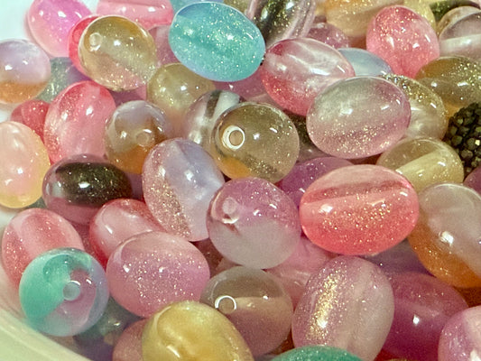 16mm oval/grape 1/2 cats eye and 1/2 galaxy