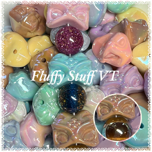 20mm mixed color snake head with a beautiful ivy coating