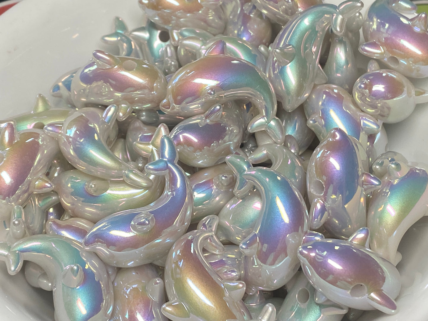 31mm acrylic dolphin bead