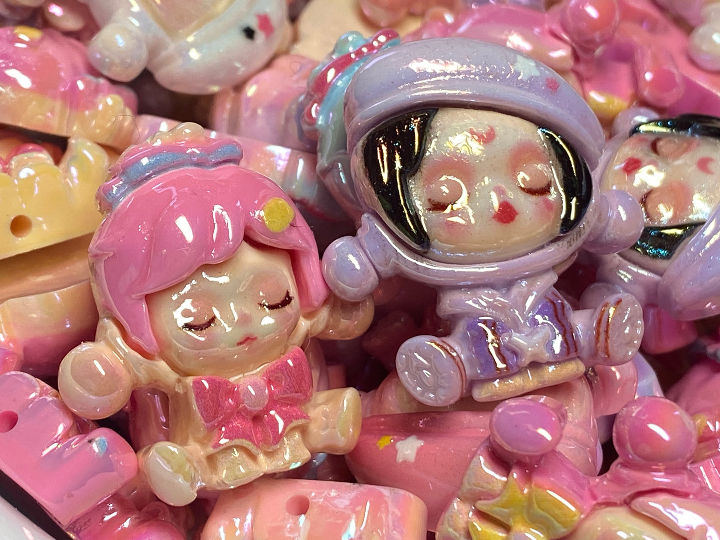 33mm super glossy Skull Panda beads