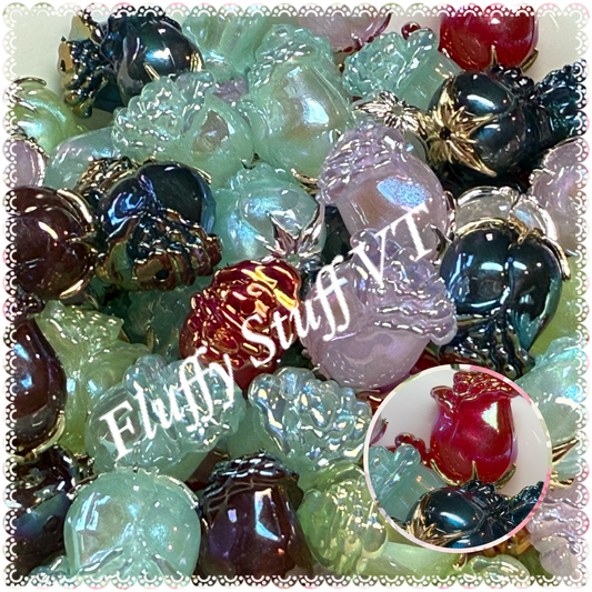 23mm galaxy rose bud pen toppers 10 beads included