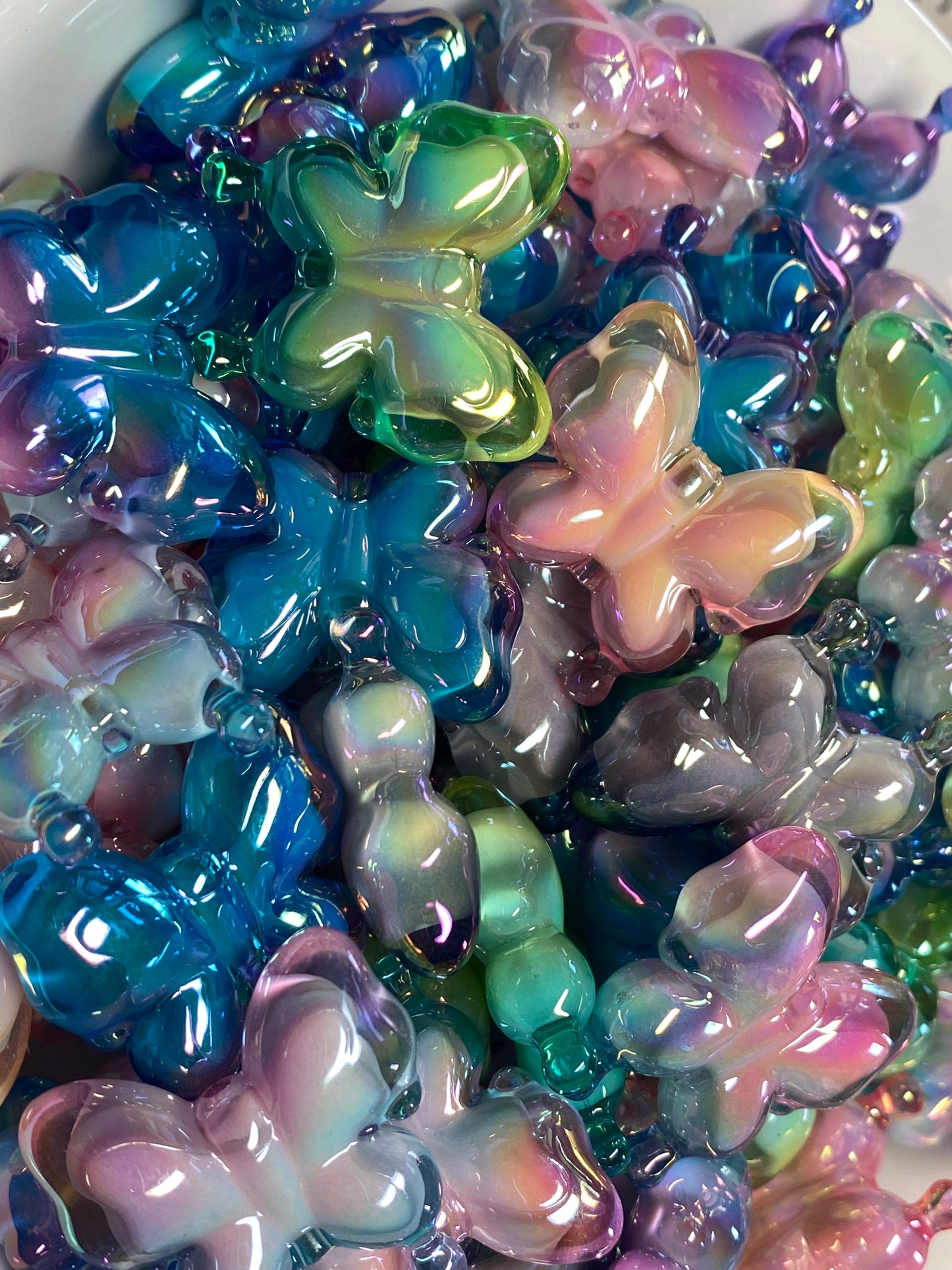 28mm dreamy double layer butterfly bead